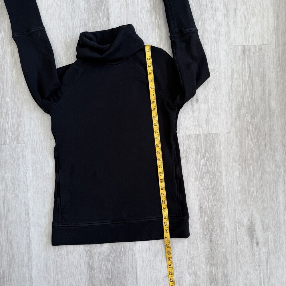 LULULEMON To You Sweater Sz 6 Black High Neck Kangaroo Pocket Sweatshirt EUC - Picture 7 of 13
